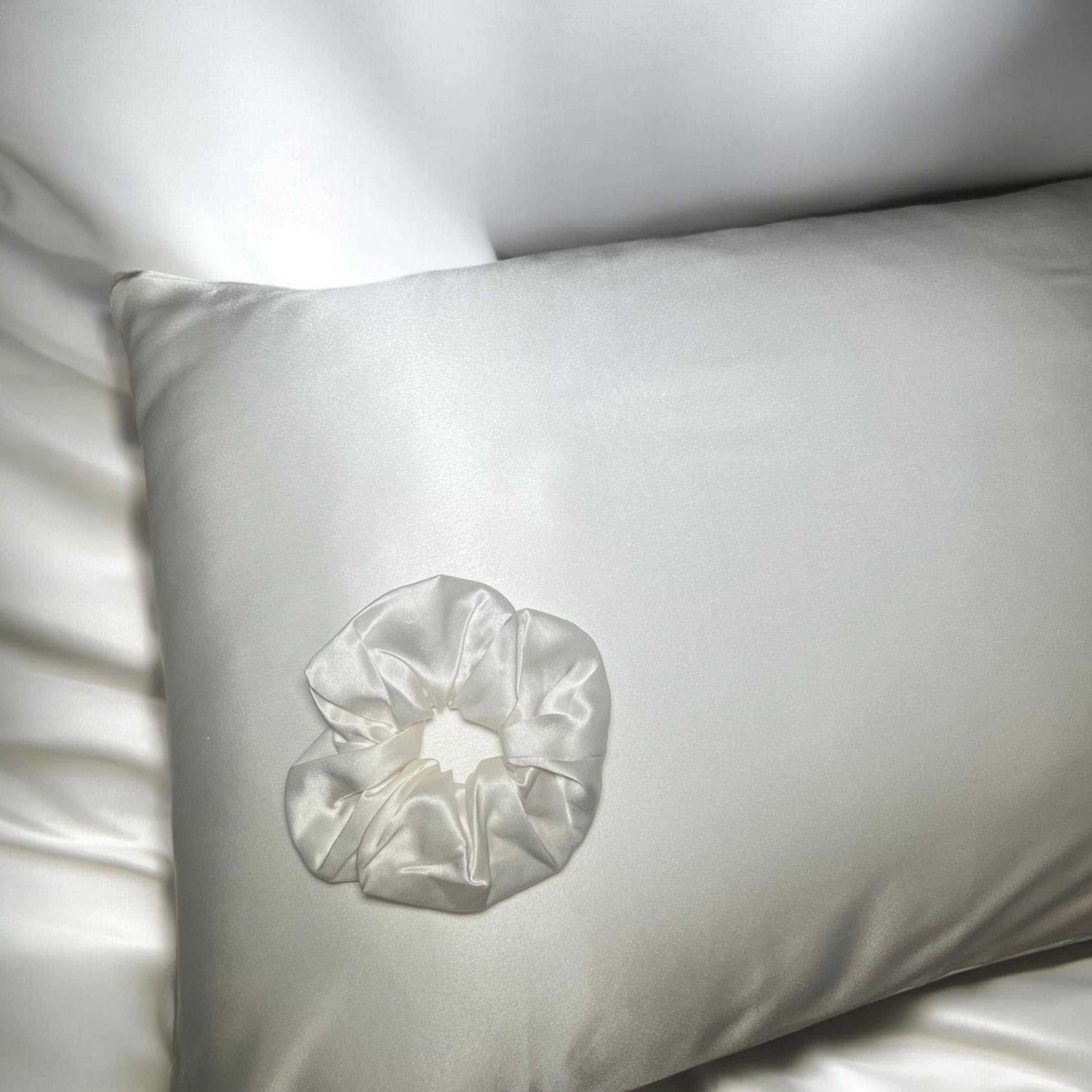 White Pillowcase and Scrunchie Gift Set