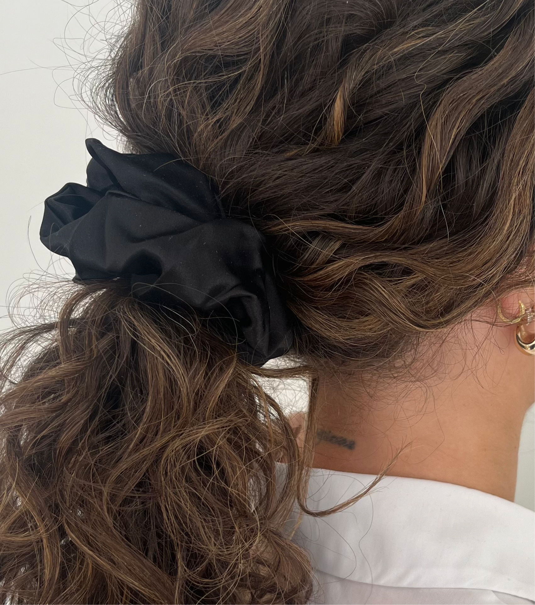 Black Pillowcase and Scrunchie Gift Set