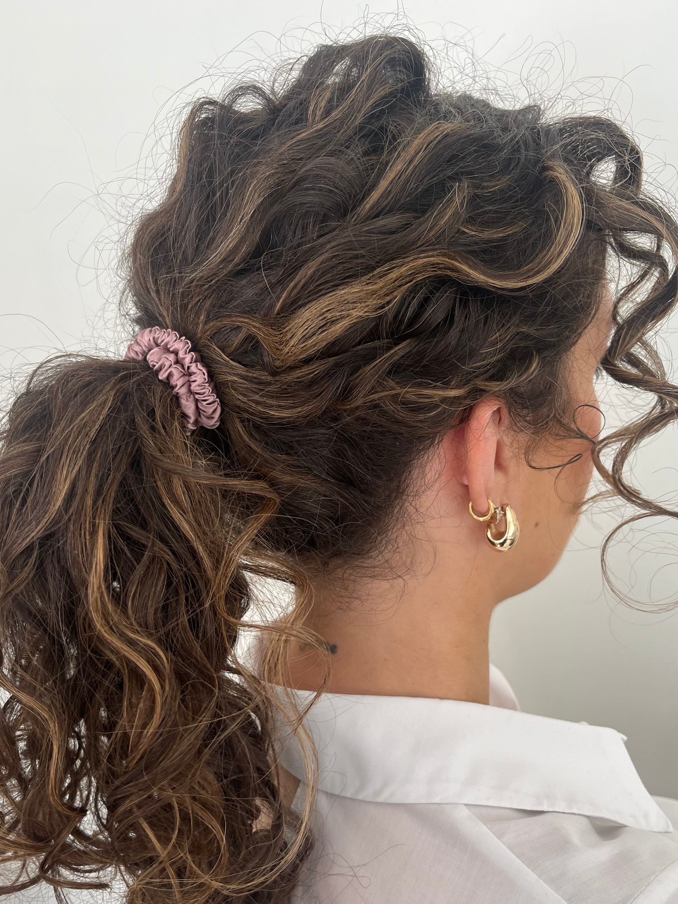 The Sleek Scrunchie (set of 3) - Mauve