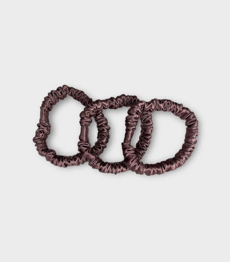 The Sleek Scrunchie (set of 3) - Mauve