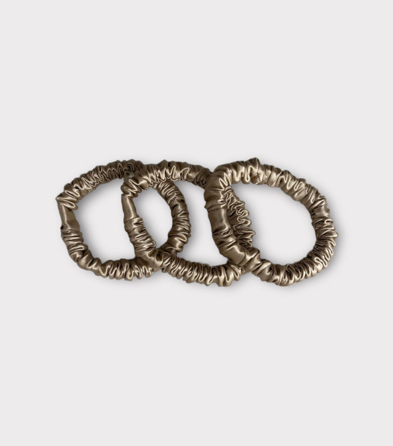 The Sleek Scrunchie (set of 3) - Sand